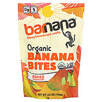 Barnana, Organic Banana Bites, манго и золотая ягода, 100 г (3,5 унции) - Оригинал