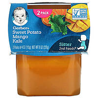 Gerber, Sweet Potato Mango Kale, Sitter, 2 Packs, 4 oz (113 g) Each - Оригинал