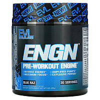 EVLution Nutrition, ENGN Pre-workout Engine, Вкус синей ветки, 9 унций (255 г) - Оригинал
