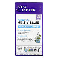 New Chapter, Perfect Calm, мультивитаминный комплекс, для снятия стресса 144 вегетарианских таблетки -