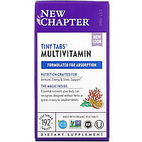 New Chapter, Multivitamin Tiny Tabs, полный витаминный комплекс на основе цельных продуктов, 192