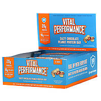 Vital Proteins, Vital Performance Protein Bar, Salty Chocolate Peanut Protein , 12 Bars, 1.94 oz (55 g) Each -