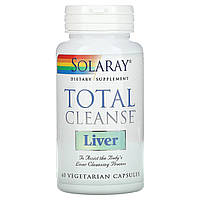 Solaray, Total Cleanse, для очистки печени, 60 вегетарианских капсул - Оригинал