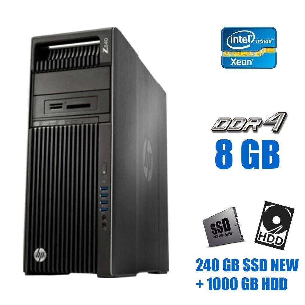 Сервер HP Workstation Z640 Tower / Intel Xeon E5-2609 v3 (6 ядра по 1.90 GHz) / 8 GB DDR4 / 240 GB SSD NEW +