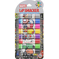 Lip Smacker, Marvel Avengers, набор бальзамов для губ, для вечеринки, 8 штук - Оригинал