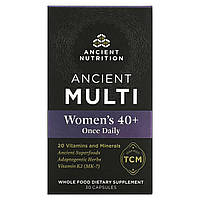 Dr. Axe / Ancient Nutrition, Ancient Multi, для женщин старше 40 лет, 1 раз в день, 30 капсул - Оригинал