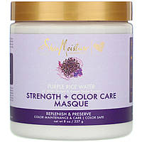 SheaMoisture, вода из фиолетового риса, маска для укрепления и ухода за окрашенными волосами, 227 г (8 унций)