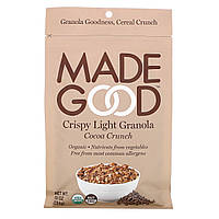 MadeGood, Crispy Light Granola, хрустящая корочка с какао, 284 г (10 унций) - Оригинал