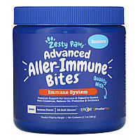 Zesty Paws, Advanced Aller-Immune Bites для собак, иммунная система, для пожилых людей, со вкусом лосося, 90