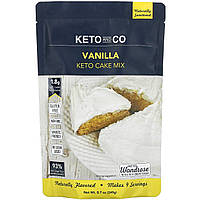 Keto and Co, Keto Cake Mix, Ваниль, 8,7 унции (249 г) - Оригинал