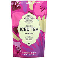 Harney & Sons, Fresh Brew Iced Tea, травяной настой с пикантной малиной, 15 чайных пакетиков, 212 г (7,5