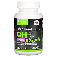 Jarrow Formulas, убіхінол, QH-Absorb, 200 мг 90 м'яких таблеток, оригінал. Доставка з США/ЄС протягом 14 днів