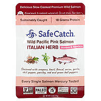 Safe Catch, дикий Тихоокеанський горбуша, італійські трави, 74 г (2,6 унції), оригінал. Доставка з США/ЄС протягом 14 днів