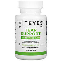 Viteyes, Tear Support, успокаивающая смесь для глаз, 30 мягких таблеток - Оригинал