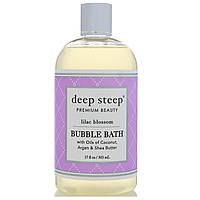 Deep Steep, Пена для ванн, цветение сирени, 17 жидких унций (503 мл) - Оригинал