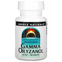 Source Naturals, Athletic Series, гамма-оризанол, 60 мг, 100 таблеток - Оригинал