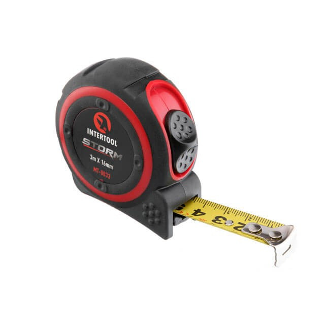 Рулетка STORM 3 м INTERTOOL MT-0833, фото 1
