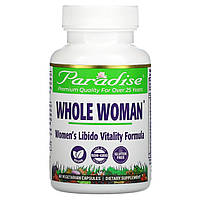 Paradise Herbs, Whole Woman, формула для поддержки жизненной силы женского либидо, 60 вегетарианских капсул -