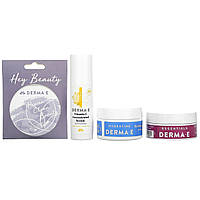 Derma E, Refine, Brighten, Hydrate & Go Kit, набор из 4 предметов - Оригинал