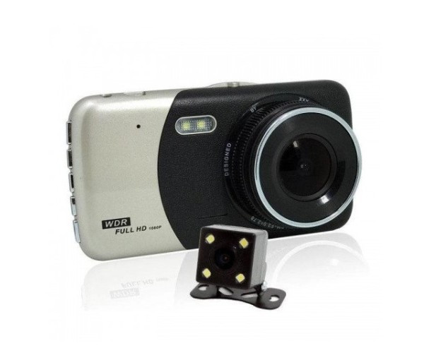 Відеореєстратор автомобільний DVR KF-650 Dual Lens з камерою заднього огляду та записом звуку (2 камери) UB арт.