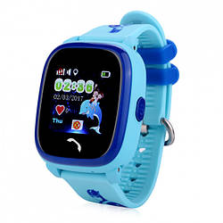 Дитячий водонепроникний розумний годинник-телефон з GPS-трекером Smart Baby Watch Q300s (DF25) Original блакитний UB