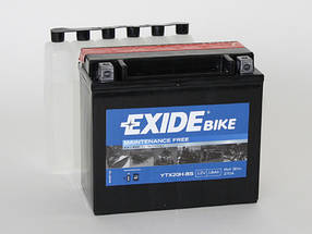 Акумулятор для мотоцикла сухозаряженный AGM 18Ah 270A EXIDE ETX20H-BS = YTX20H-BS 175x87x155
