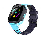 Детские умные смарт часы-телефон Smart Baby Watch T75 c GPS и термометром сине-голубой UB арт. 8635
