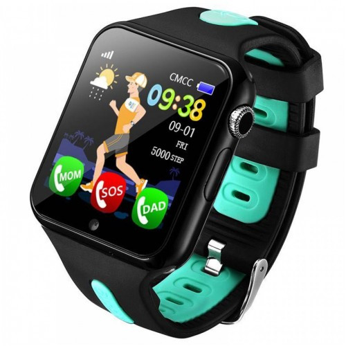 Дитячий розумний смарт-годинник-телефон Smart Baby Watch V5K + Original чорно-зелений UB арт. 3365
