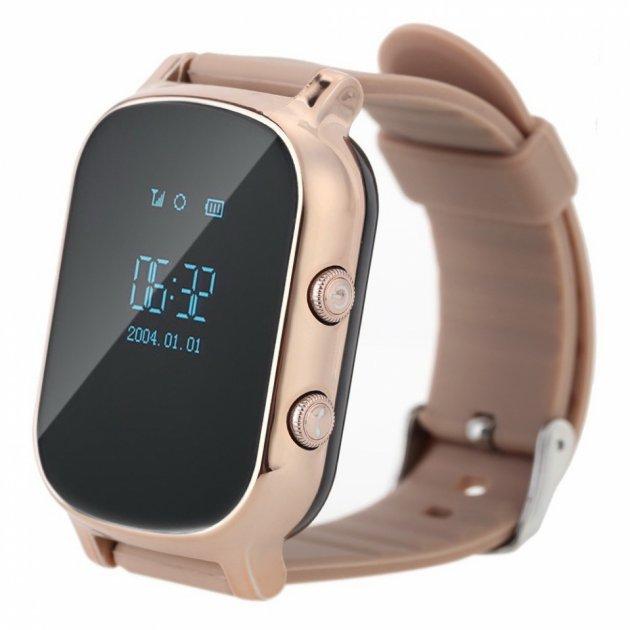 Дитячий розумний смарт-годинник-телефон з GPS Smart Baby Watch T58+ Original золотий (sm) UB арт. 2749