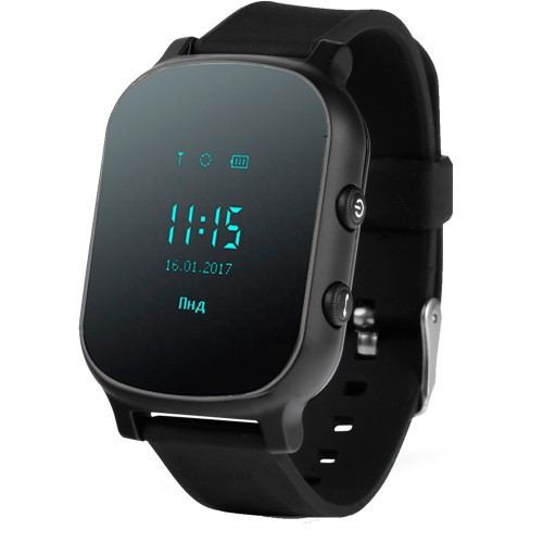 Дитячі розумні смарт годинник-телефон з GPS Smart Baby Watch T58+ Original чорні (sm) UB арт. 3401