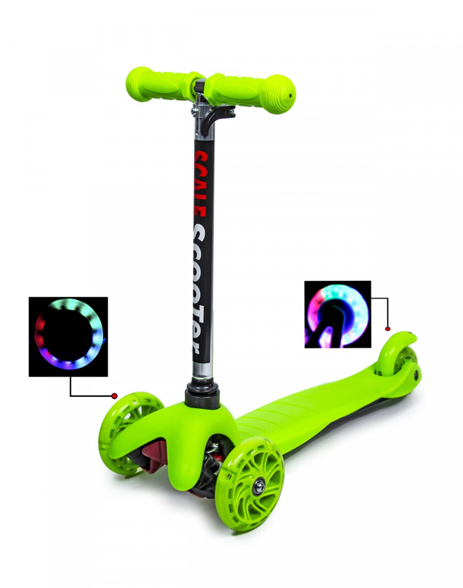 Дитячий самокат Micro Mini Scooter c T-подібною ручкою регульована зелений UB арт. 1075