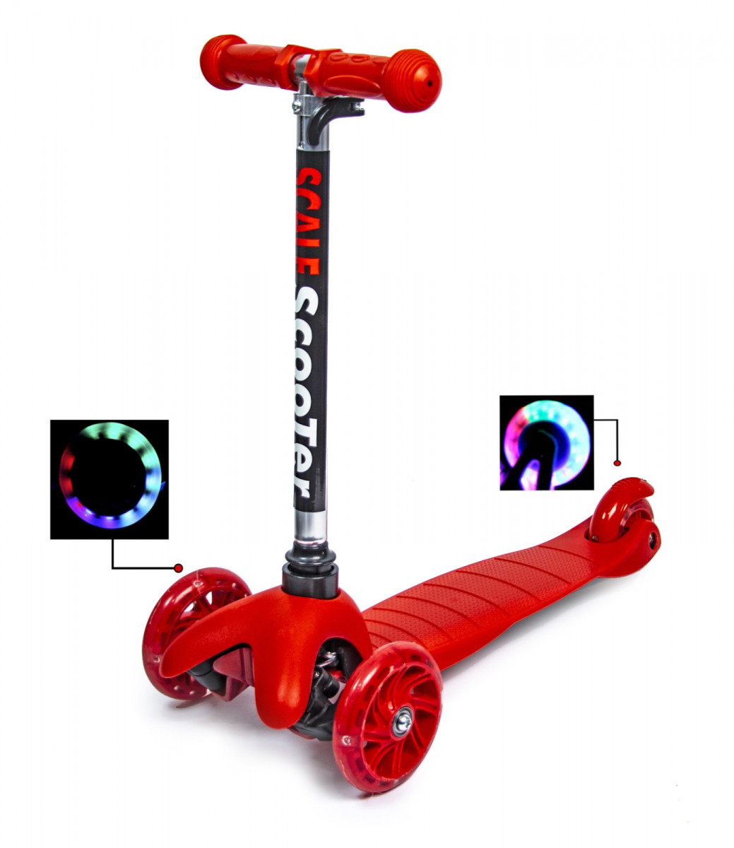 Дитячий самокат Micro Mini Scooter c T-подібною ручкою регульована червоний UB арт. 1076