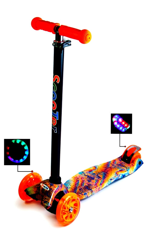 Дитячий самокат з світяться колесами Scooter MAXI Magic UB арт. 1098