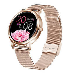 Жіночий смарт-годинник Smart Watch MK20 з тонометром, пульсометром gold steel UB арт. 8544