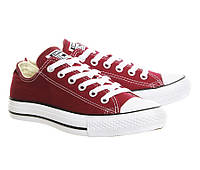 Кеды конверс низкие Converse Style All Star Maroon Бордовые кеды мужские / кеды женские (36р.) UB арт. 4749