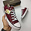 Кеди конверс низькі Converse Style All Star Maroon Бордові кеди чоловічі/кеди жіночі (40р.) UB арт. 4928, фото 3