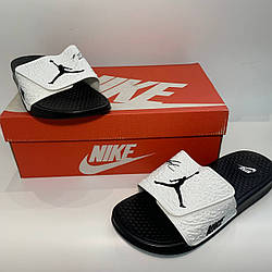 Чоловічі капці / сланці / шльопанці Nike Jordan Чорно-білі 40 UB арт. 8439