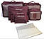 Набір дорожніх органайзерів Laundry Pouch Travel для подорожей у валізу/сумку бордовий UB арт. 8646, фото 5