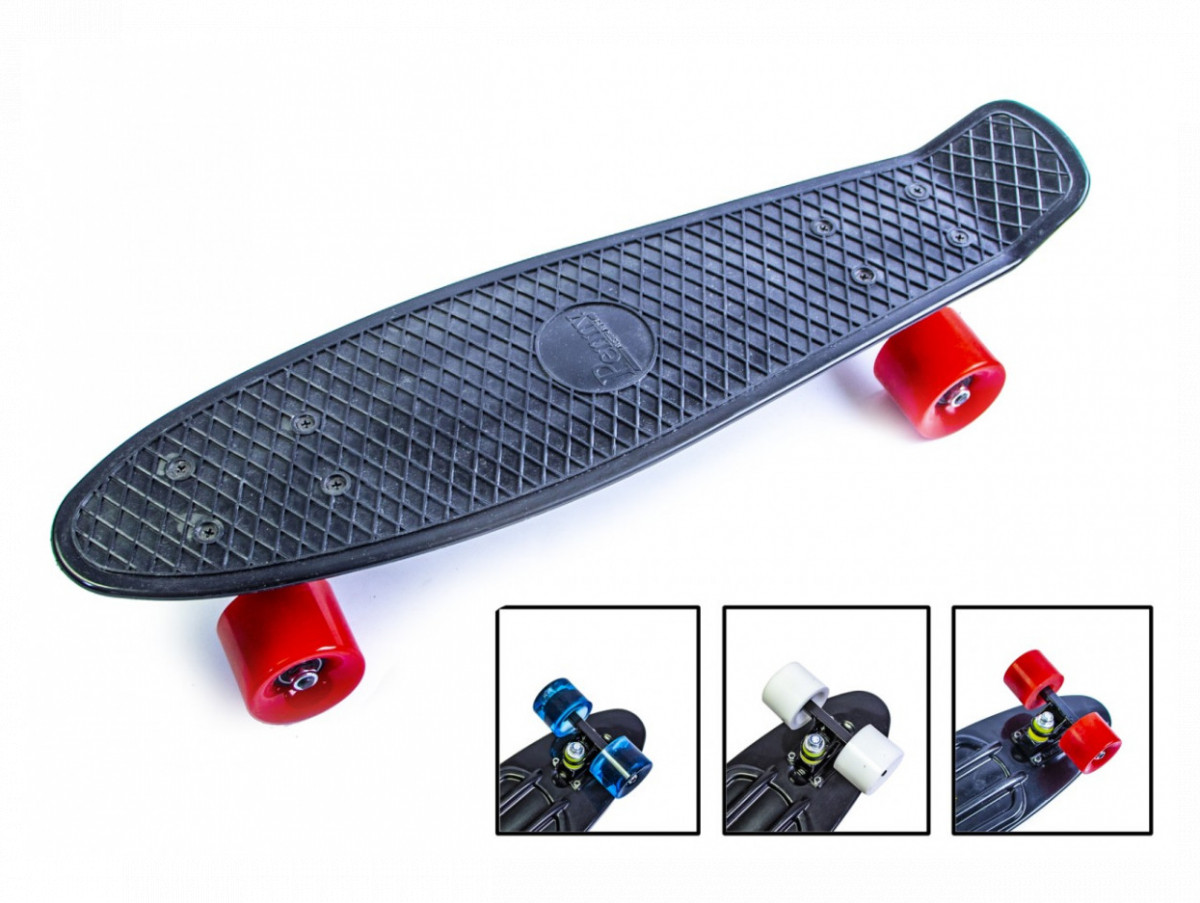 Пенні борд Penny Board Classic Plain матові колеса чорний UB арт. 1759