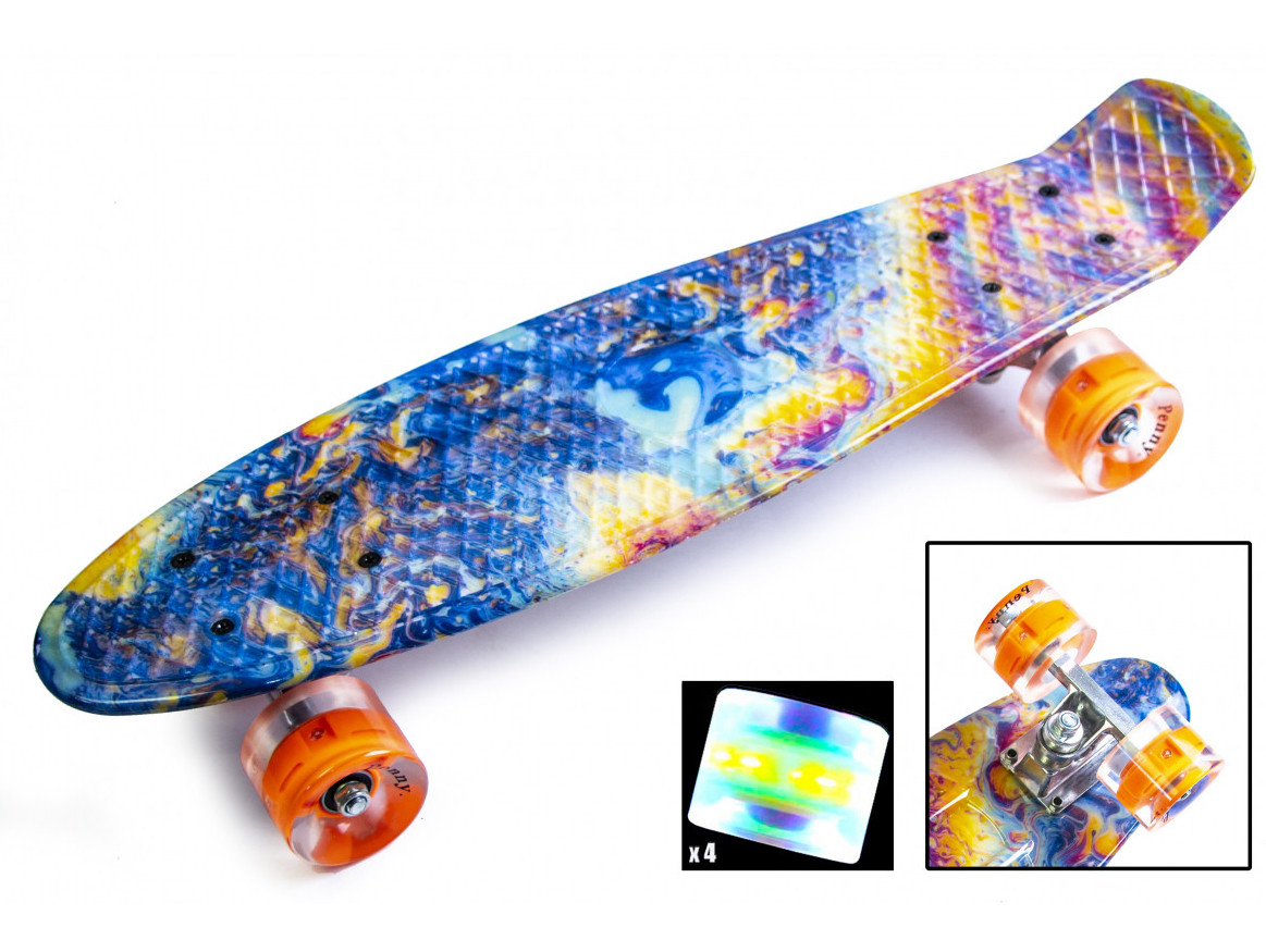 Пенні борд Penny Board Paints світяться колеса блакитний UB арт. 1572