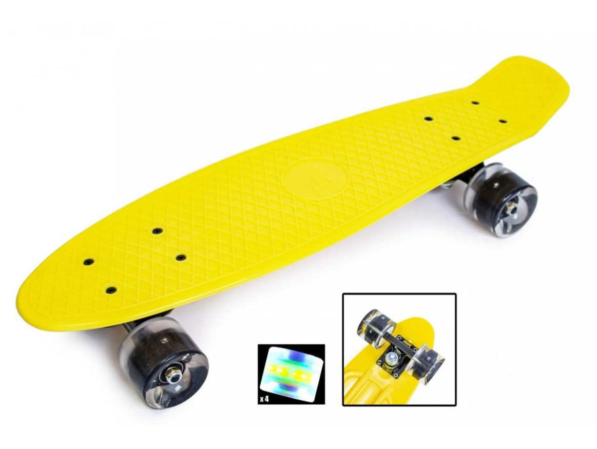 Пенні борд Penny Board світяться колеса Yellow UB арт. 1225