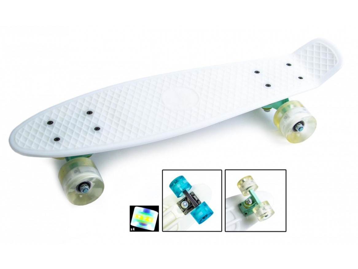Пенні борд Penny Board світяться колеса білий UB арт. 1777