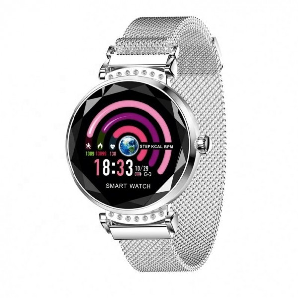 Розумний фітнес-браслет жіночий Smart Band Pro H2 Original срібло UB арт. 3350