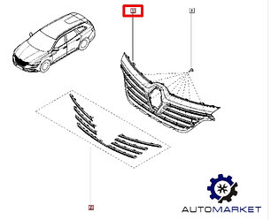 Решітка радіатора Renault Talisman 2015- (SM6)