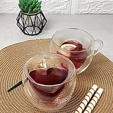 Набір чашок з сердечками 250 мл 2 шт Ardesto, чашки з подвійними стінками, фото 2