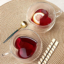 Набір чашок з сердечками 250 мл 2 шт Ardesto, чашки з подвійними стінками, фото 3