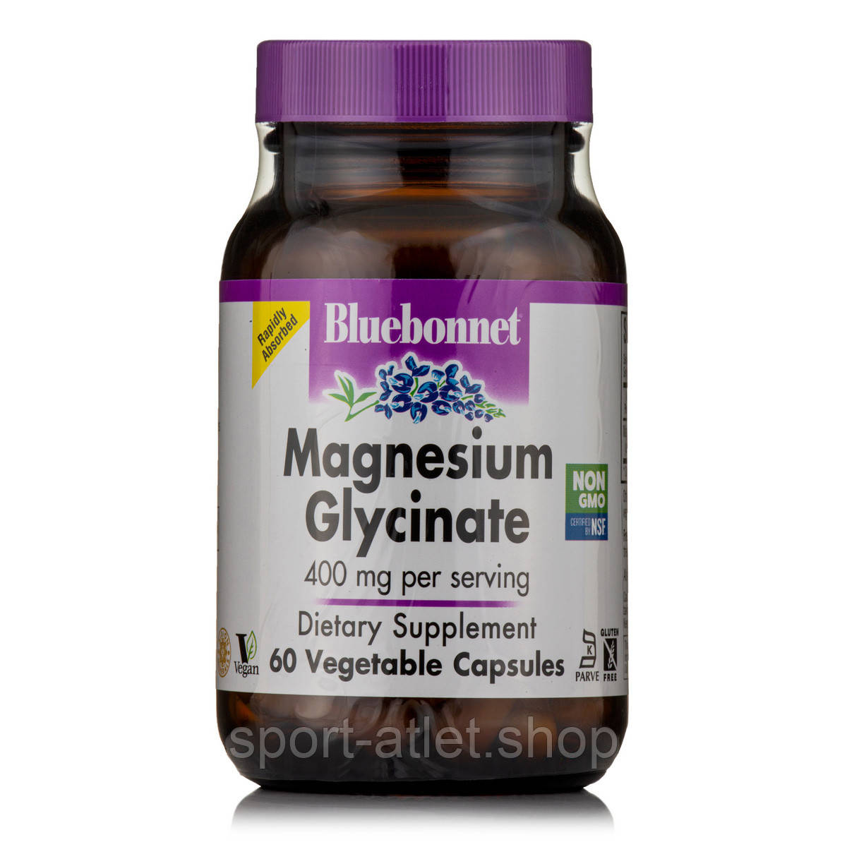 Вітаміни та мінерали Bluebonnet Magnesium Glycinate, 60 вегакапсул