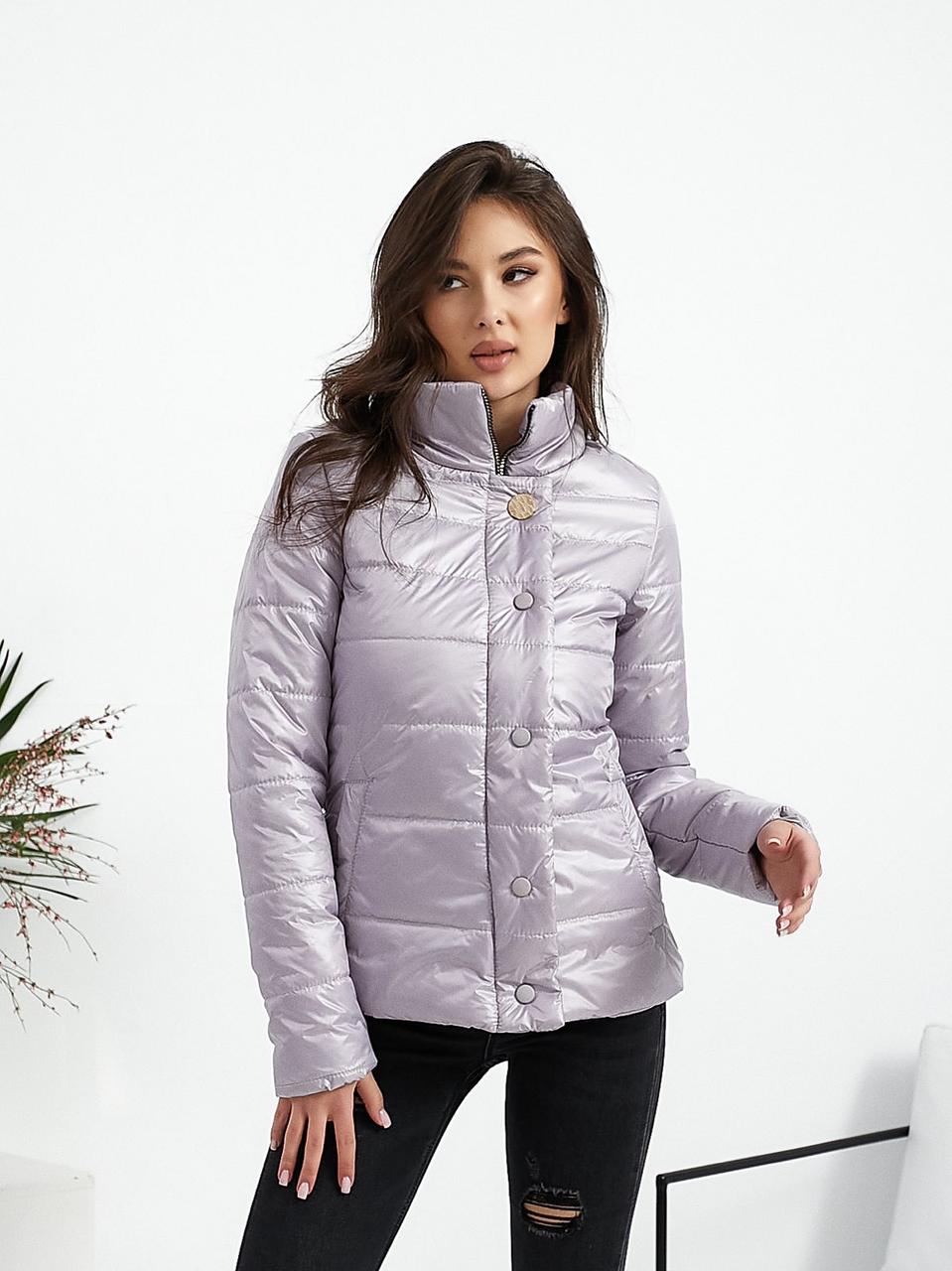 Куртка жіноча на блискавці і кнопках, модель 211, колір бутилка/ зеленого кольору