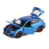 Моделька машинка Honda Civic іграшка металева колекційна 15 см Синій (59448), фото 3