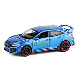 Моделька машинка Honda Civic іграшка металева колекційна 15 см Синій (59448), фото 4